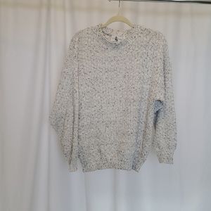 East Ender white and black knitted sweater  size L